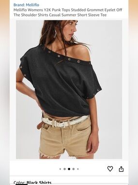 Black Eyelet-Trim Cap Sleeve Tunic Top